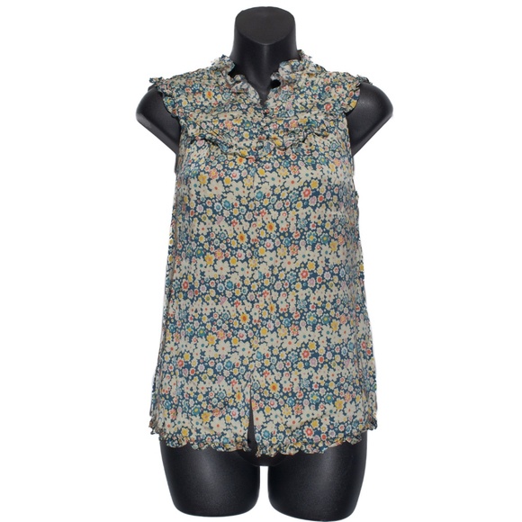 Marc Jacobs 100% Silk Floral Sleeveless Blouse - Picture 1 of 4